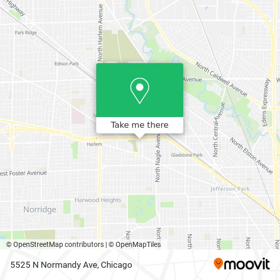 5525 N Normandy Ave map