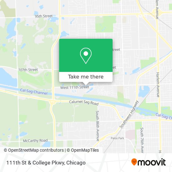 111th St & College Pkwy map