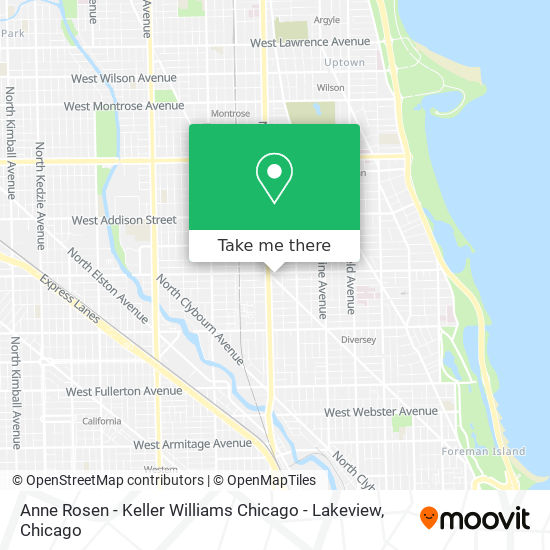 Anne Rosen - Keller Williams Chicago - Lakeview map