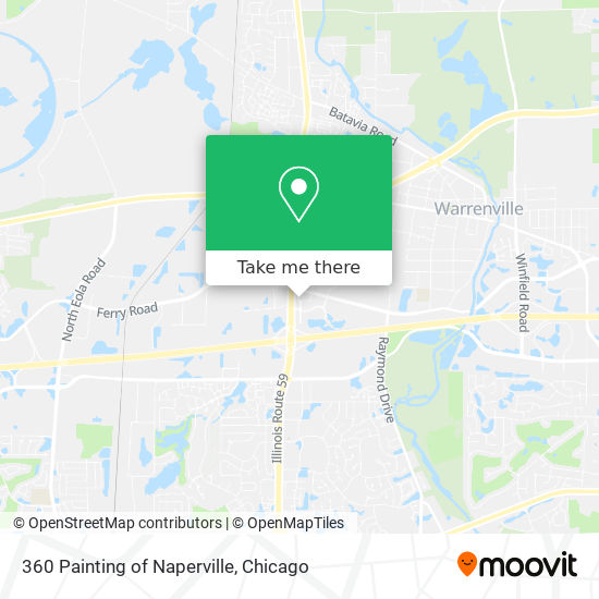 360 Painting of Naperville map