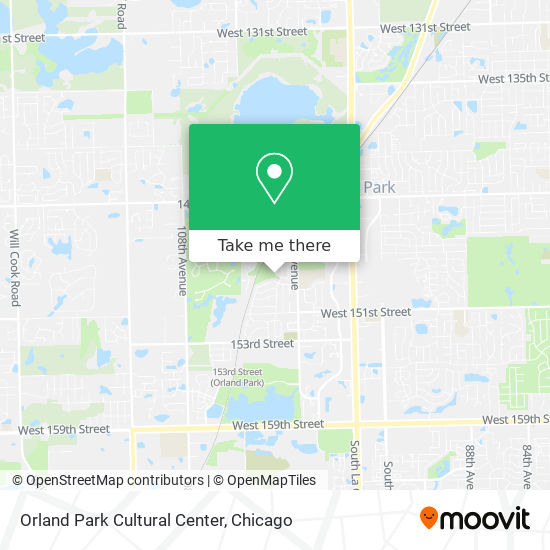 Orland Park Cultural Center map
