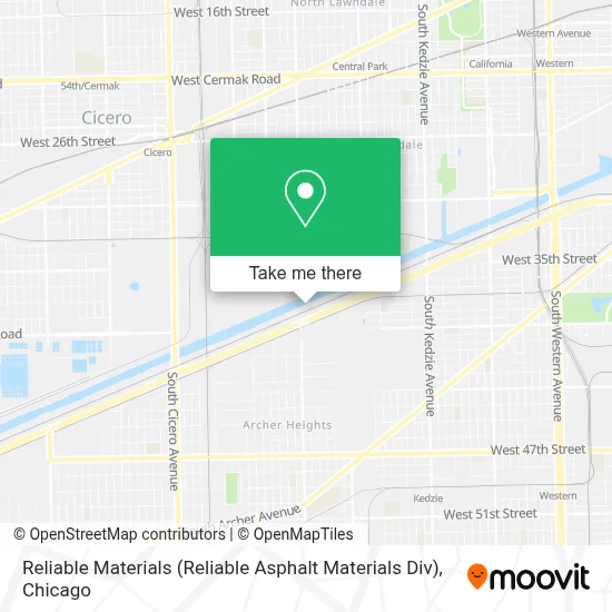 Reliable Materials (Reliable Asphalt Materials Div) map