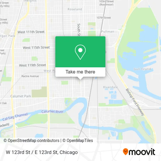 W 123rd St / E 123rd St map