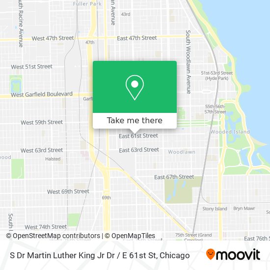 S Dr Martin Luther King Jr Dr / E 61st St map