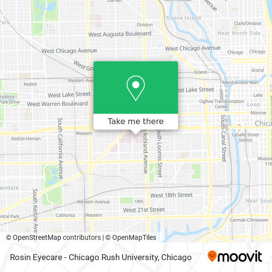Mapa de Rosin Eyecare - Chicago Rush University