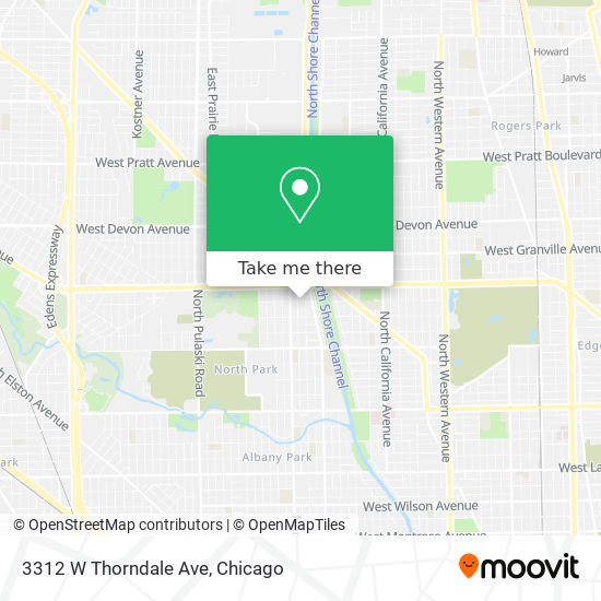 3312 W Thorndale Ave map
