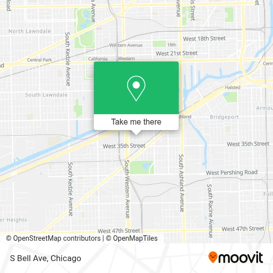 S Bell Ave map