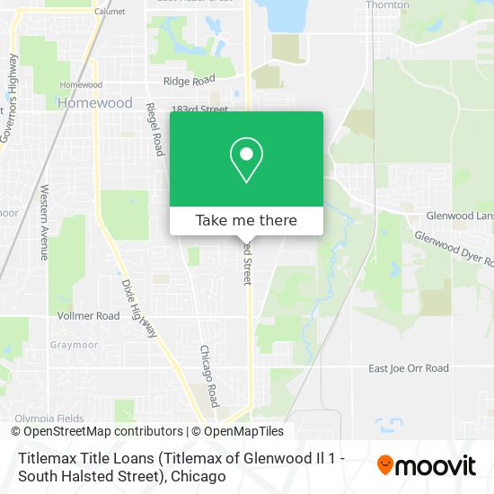 Titlemax Title Loans (Titlemax of Glenwood Il 1 - South Halsted Street) map