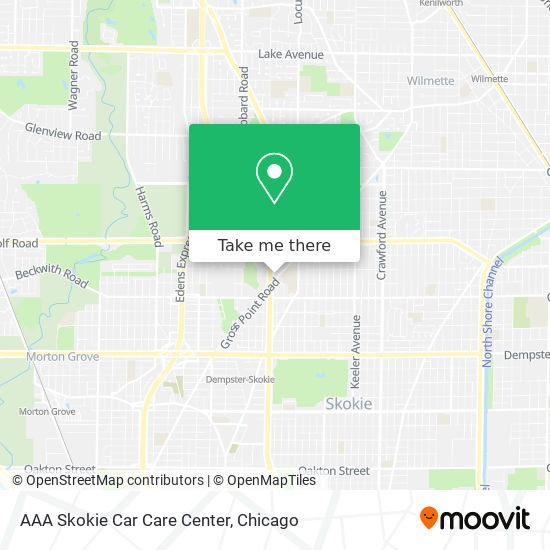 AAA Skokie Car Care Center map