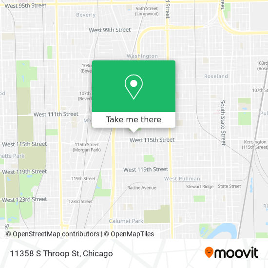 11358 S Throop St map