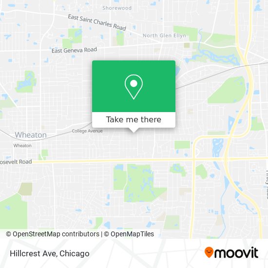 Hillcrest Ave map