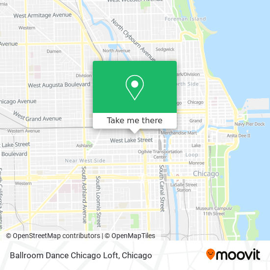 Mapa de Ballroom Dance Chicago Loft