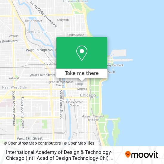 Mapa de International Academy of Design & Technology-Chicago (Int'l Acad of Design Technology-Chi)