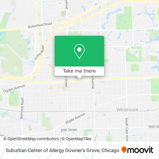 Suburban Center of Allergy Downer's Grove map