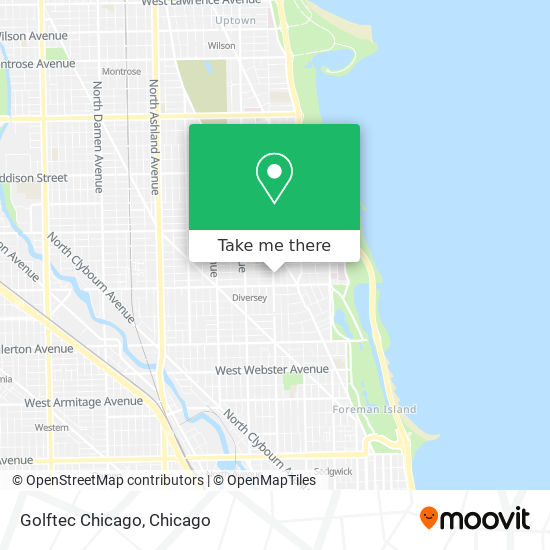 Golftec Chicago map