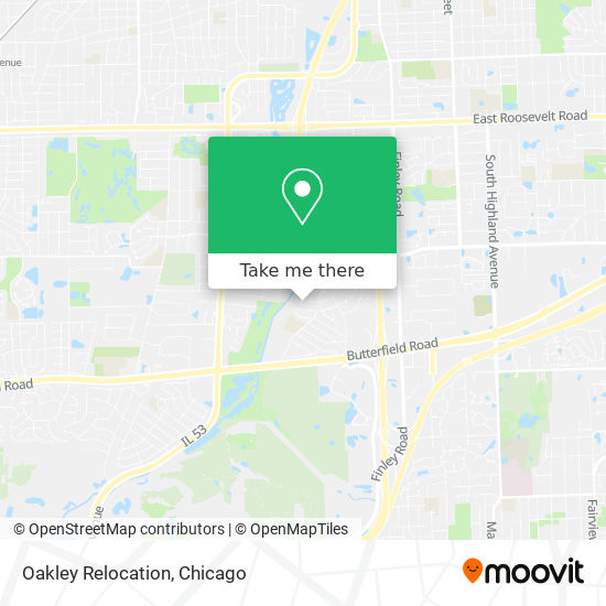 Oakley Relocation map