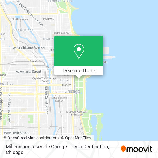 Mapa de Millennium Lakeside Garage - Tesla Destination