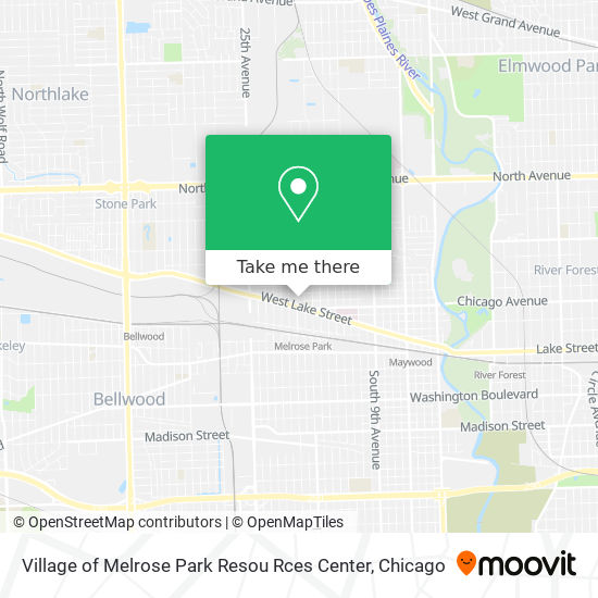 Village of Melrose Park Resou Rces Center map