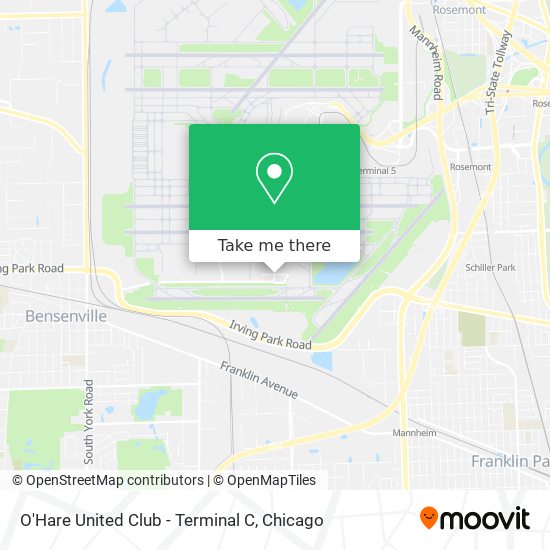 O'Hare United Club - Terminal C map