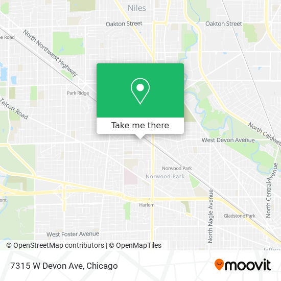 Mapa de 7315 W Devon Ave