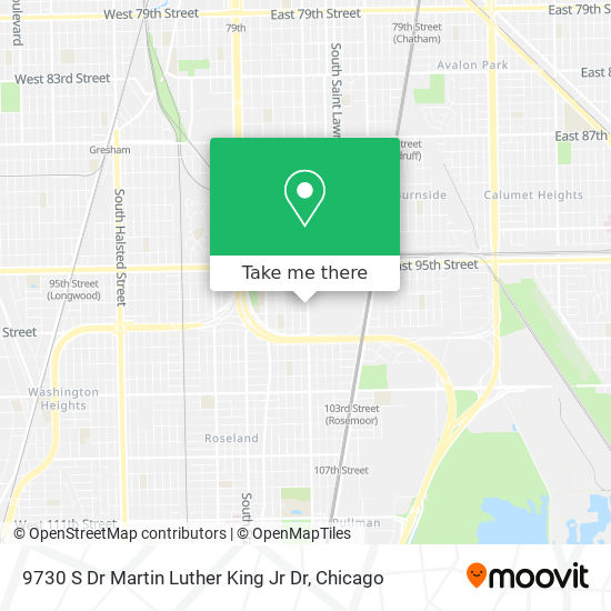 Mapa de 9730 S Dr Martin Luther King Jr Dr