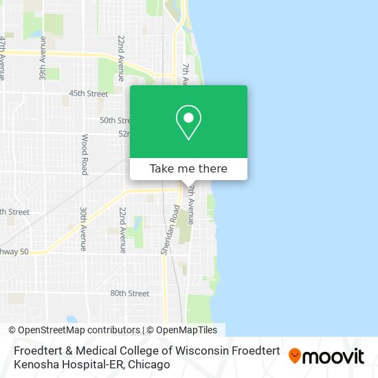Mapa de Froedtert & Medical College of Wisconsin Froedtert Kenosha Hospital-ER