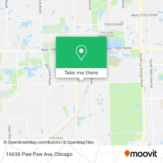 Mapa de 16636 Paw Paw Ave