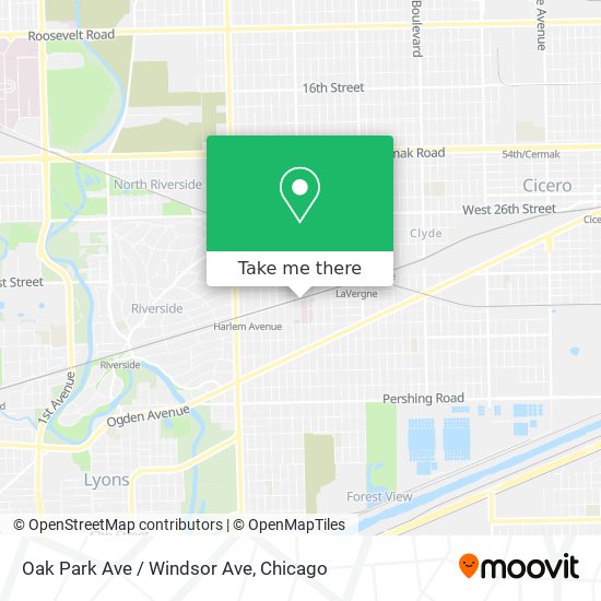 Oak Park Ave / Windsor Ave map