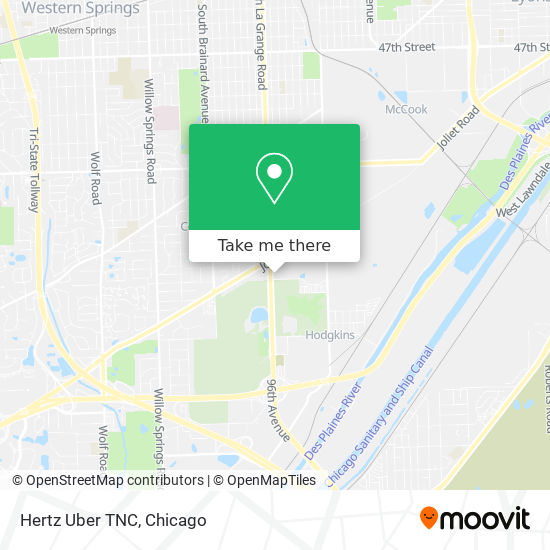 Hertz Uber TNC map