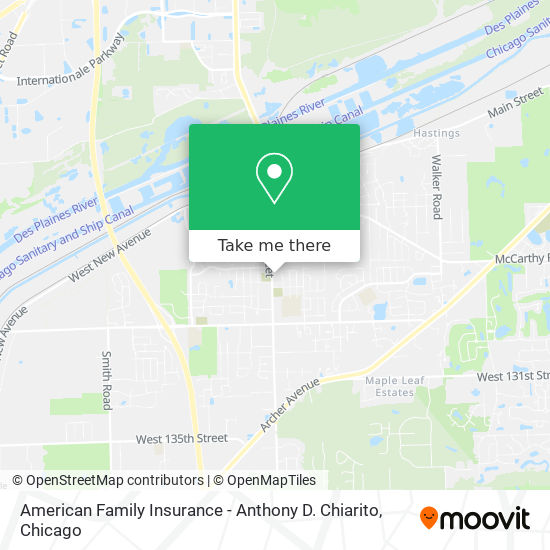 Mapa de American Family Insurance - Anthony D. Chiarito
