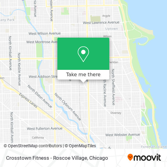 Crosstown Fitness - Roscoe Village map