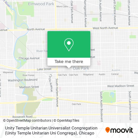 Mapa de Unity Temple Unitarian Universalist Congregation (Unity Temple Unitarian Uni Congrega)