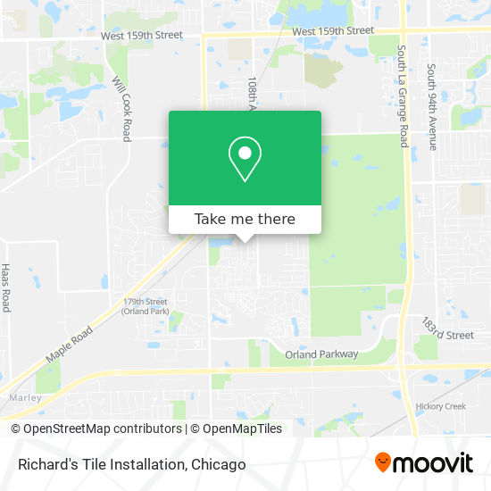 Richard's Tile Installation map