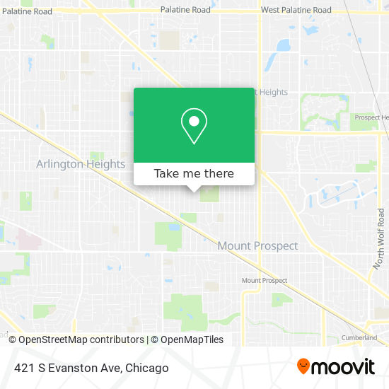 421 S Evanston Ave map
