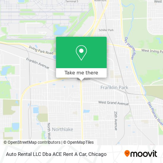 Auto Rental LLC Dba ACE Rent A Car map