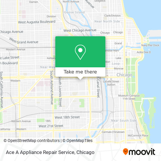 Ace A Appliance Repair Service map