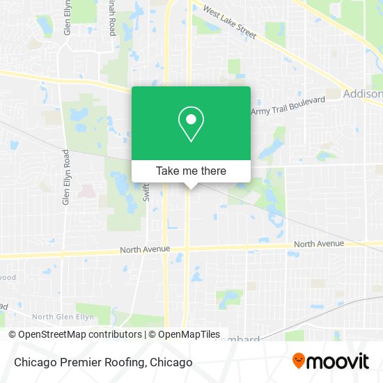 Chicago Premier Roofing map