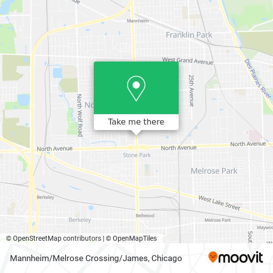 Mannheim / Melrose Crossing / James map