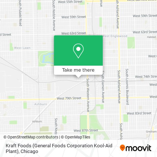 Kraft Foods (General Foods Corporation Kool-Aid Plant) map