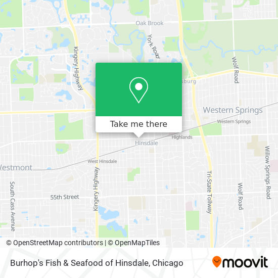 Burhop's Fish & Seafood of Hinsdale map