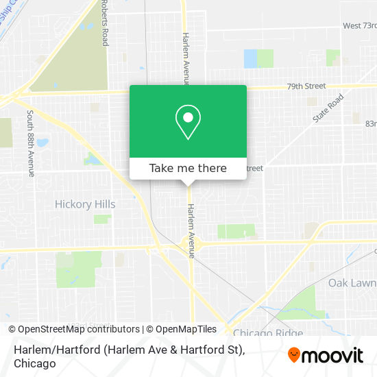 Harlem / Hartford (Harlem Ave & Hartford St) map