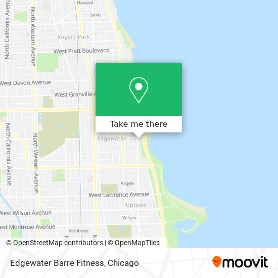 Edgewater Barre Fitness map