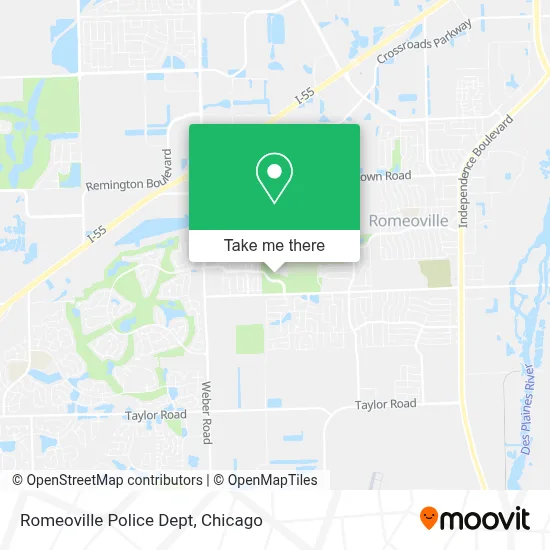 Romeoville Police Dept map