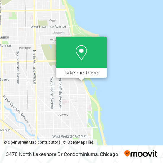 Mapa de 3470 North Lakeshore Dr Condominiums