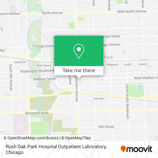 Rush Oak Park Hospital Outpatient Laboratory map