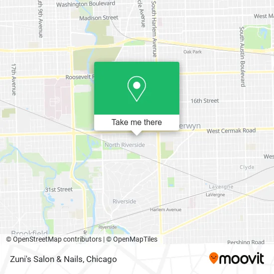 Zuni's Salon & Nails map