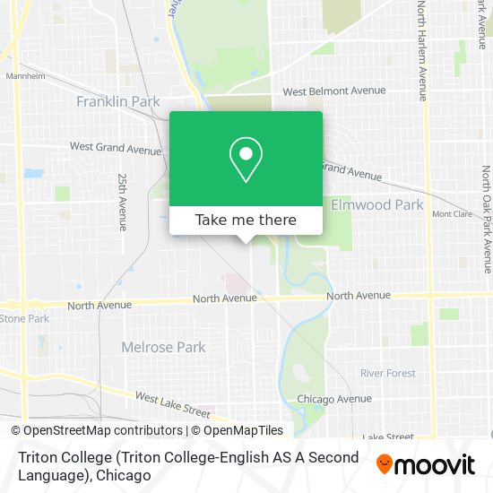 Mapa de Triton College (Triton College-English AS A Second Language)