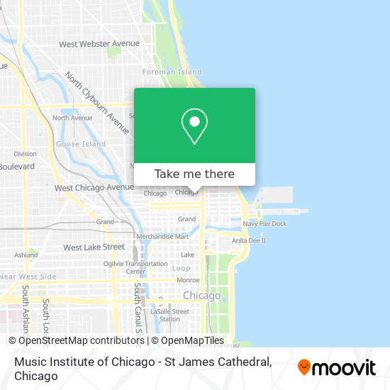 Mapa de Music Institute of Chicago - St James Cathedral