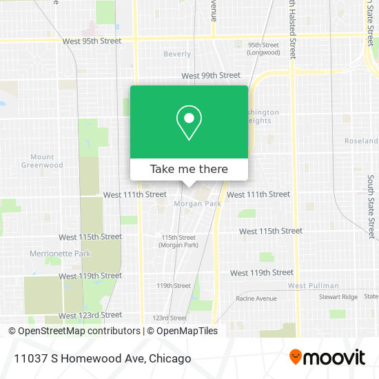 Mapa de 11037 S Homewood Ave