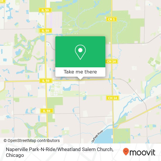 Naperville Park-N-Ride / Wheatland Salem Church map